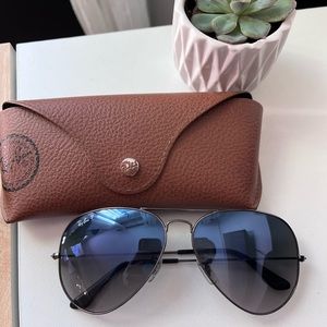 Rayban Aviator Polarized Blue/black